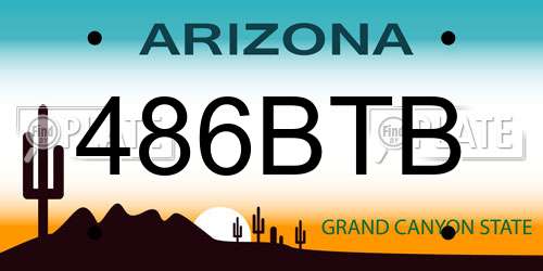 486BTB Arizona License Plate