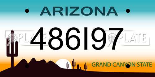 486I97 Arizona License Plate