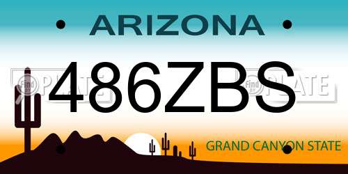 486ZBS Arizona License Plate