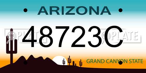 48723C Arizona License Plate
