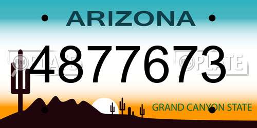 4877673 Arizona License Plate