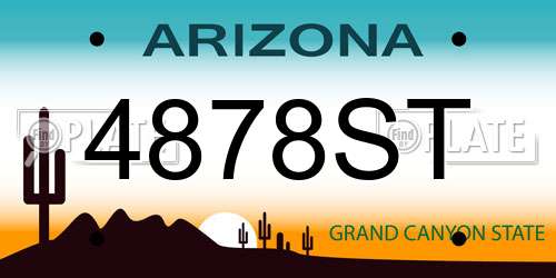 4878ST Arizona License Plate