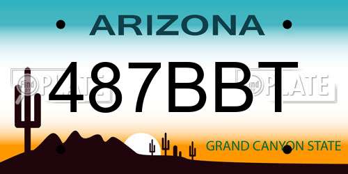 487BBT Arizona License Plate