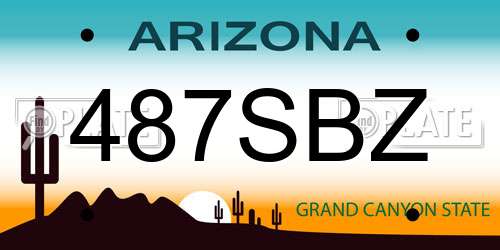487SBZ Arizona License Plate