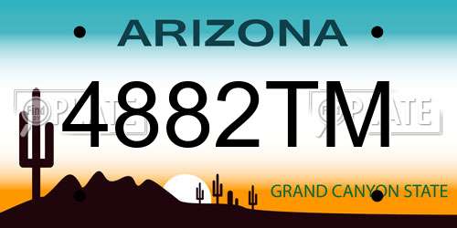 4882TM Arizona License Plate