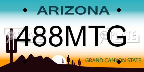 488MTG Arizona License Plate