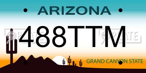 488TTM Arizona License Plate