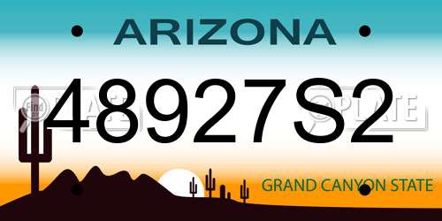 48927S2 Arizona License Plate