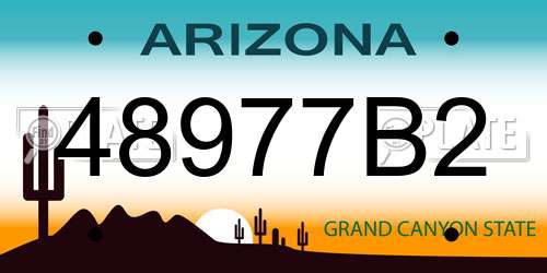 48977B2 Arizona License Plate