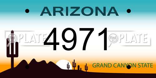 4971 Arizona License Plate