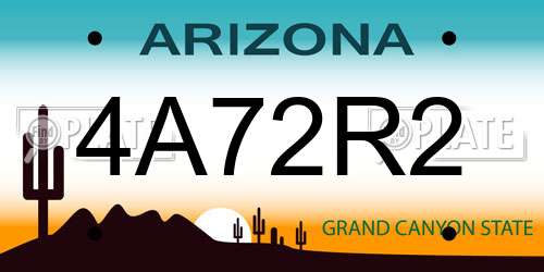 4A72R2 Arizona License Plate