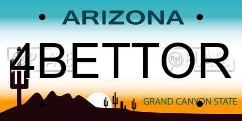 4BETTOR Arizona License Plate