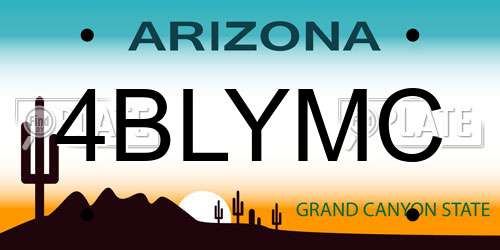 4BLYMC Arizona License Plate