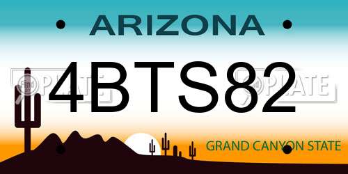 4BTS82 Arizona License Plate