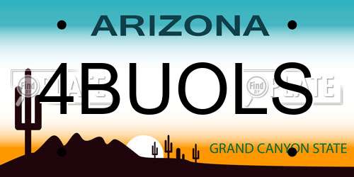 4BUOLS Arizona License Plate