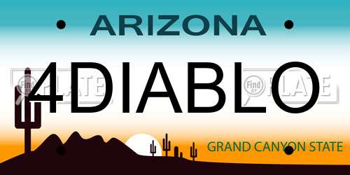 4DIABLO Arizona License Plate