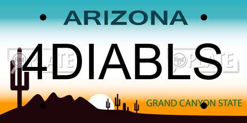 4DIABLS Arizona License Plate
