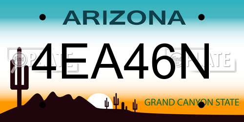 4EA46N Arizona License Plate