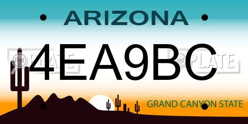 4EA9BC Arizona License Plate