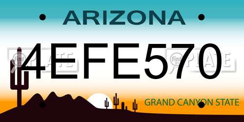 4EFE570 Arizona License Plate