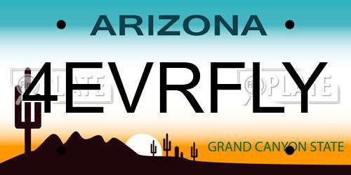 4EVRFLY Arizona License Plate