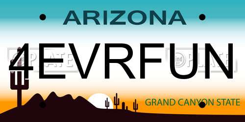 4EVRFUN Arizona License Plate