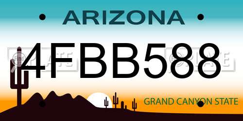4FBB588 Arizona License Plate