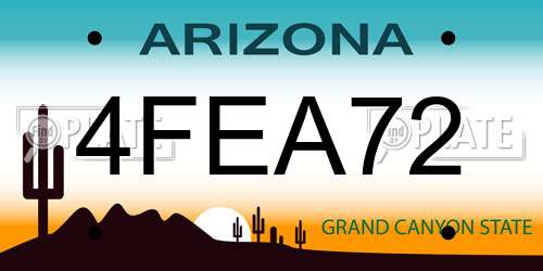 4FEA72 Arizona License Plate