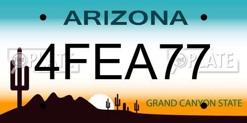 4FEA77 Arizona License Plate