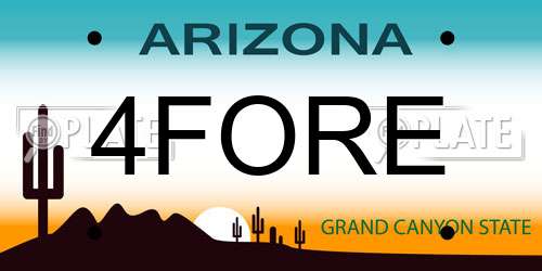 4FORE Arizona License Plate