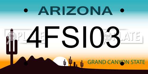 4FSI03 Arizona License Plate