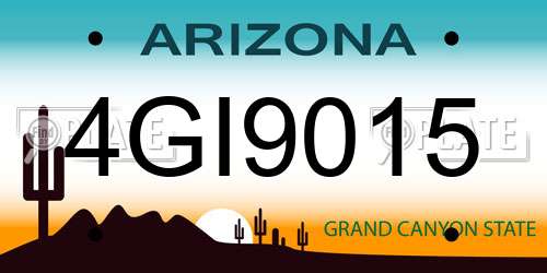 4GI9015 Arizona License Plate