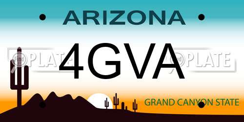 4GVA Arizona License Plate