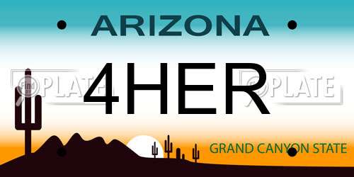4HER Arizona License Plate