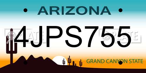 4JPS755 Arizona License Plate