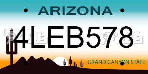 4LEB578 Arizona License Plate