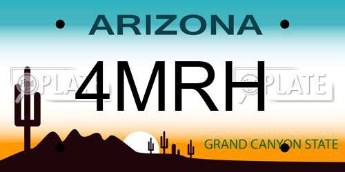 4MRH Arizona License Plate