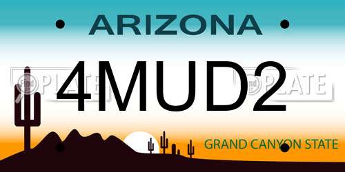 4MUD2 Arizona License Plate