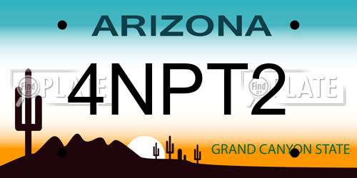 4NPT2 Arizona License Plate
