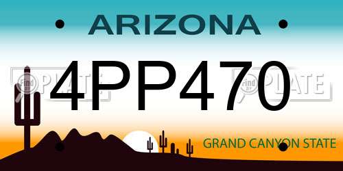 4PP470 Arizona License Plate