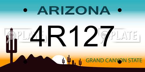 4R127 Arizona License Plate