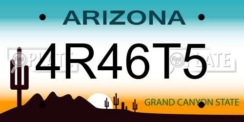 4R46T5 Arizona License Plate