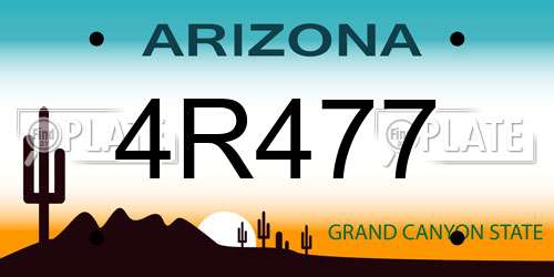 4R477 Arizona License Plate