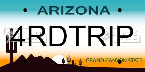 4RDTRIP Arizona License Plate
