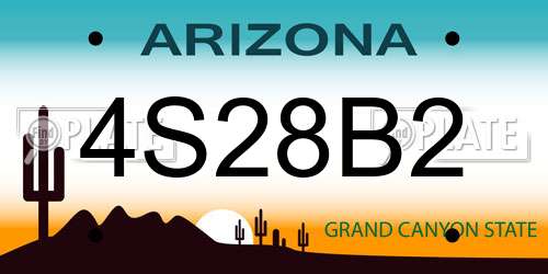 4S28B2 Arizona License Plate