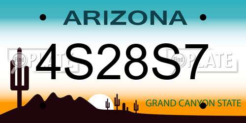 4S28S7 Arizona License Plate