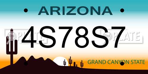 4S78S7 Arizona License Plate