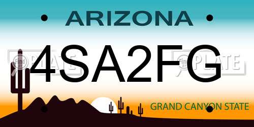 4SA2FG Arizona License Plate