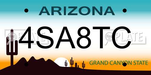 4SA8TC Arizona License Plate