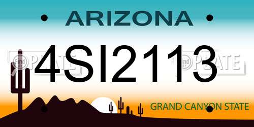 4SI2113 Arizona License Plate